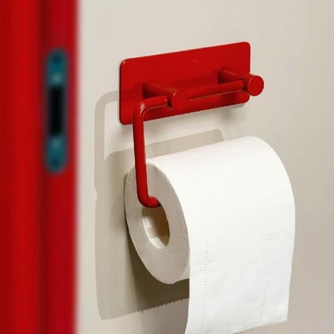 Drilled-free Dopamine Red Paper Towel Holder